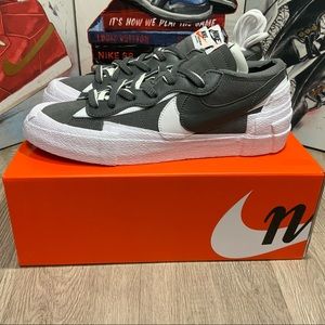 Nike x Sacai Blazer Low Iron Grey Shoes Size 10